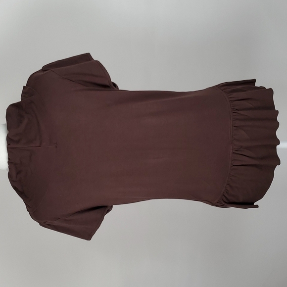 Arden B. Brown Ruffle Tie Cardigan *Medium - Picture 4 of 8